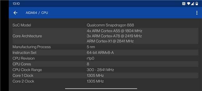 OnePlus 9: CPU details