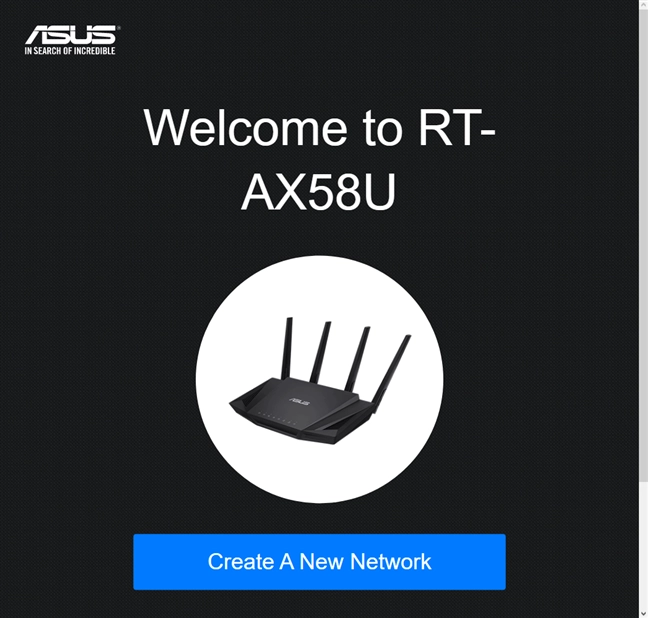 Your ASUS router is ready to be configured again