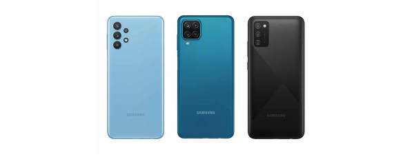 Samsung Galaxy A02s, A12 and A32