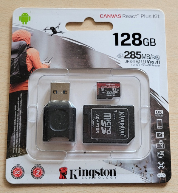 The packaging used for the Kingston Canvas React Plus Kit