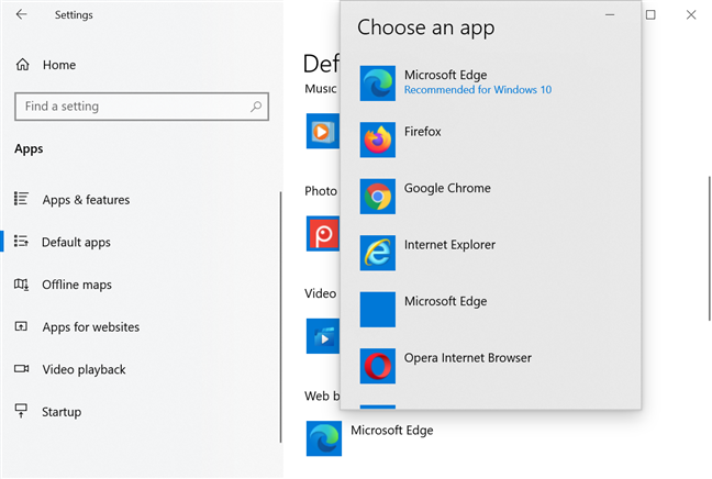 How To Make Chrome The Default Browser In Windows 10 Firefox Opera