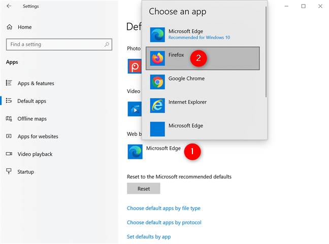 How to make Firefox default browser in Windows 10