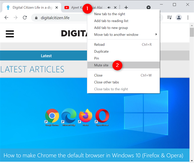How to mute tabs in Google Chrome