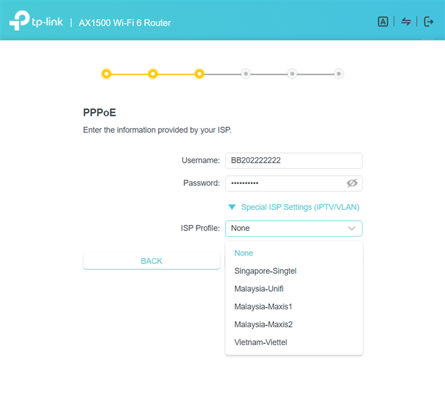 Selecting the IPS Profile for PPPoE