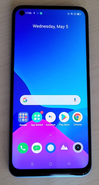 The display on the realme 8 5G
