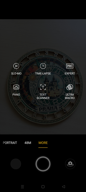 Camera options on the realme 8 5G