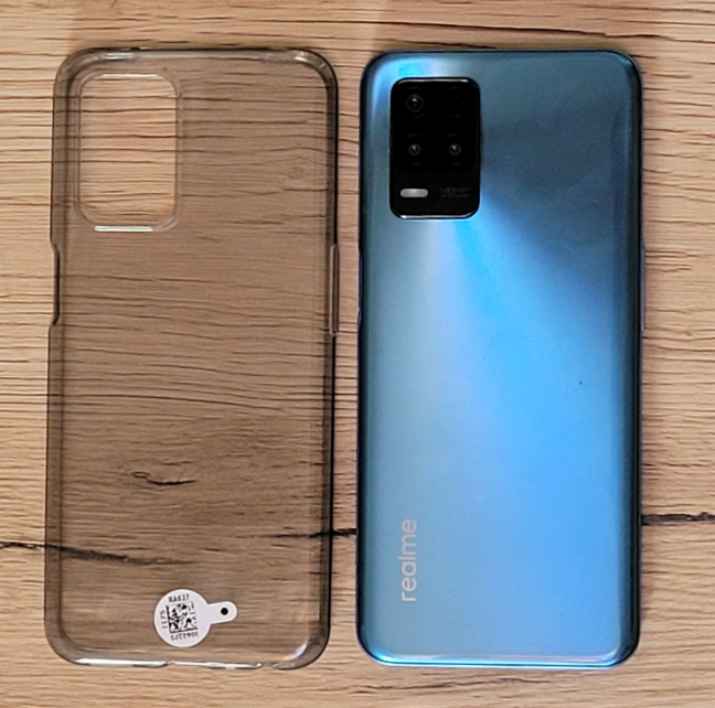 realme 8 5G comes with a transparent case