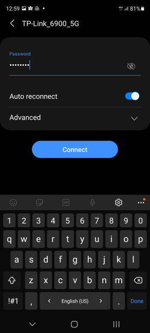 Connect to the Wi-Fi on your smartphone