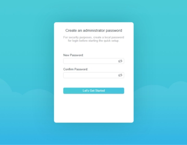 Set up the admin password for your TP-Link router