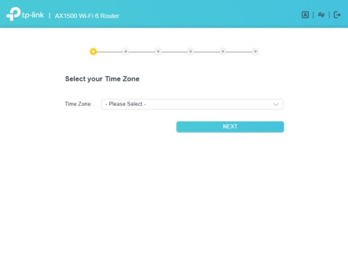 Select the time zone for your TP-Link router