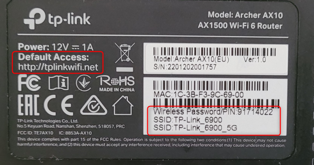 See the Wi-Fi details on the bottom of your TP-Link router