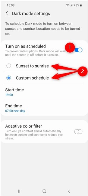 How to turn on Dark mode on Android automatically