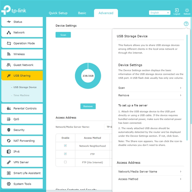 The Help documentation is easily available