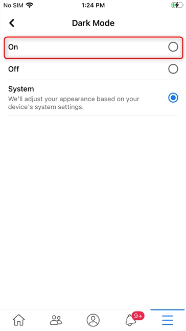 Enable Dark Mode in Facebook for iOS and iPadOS