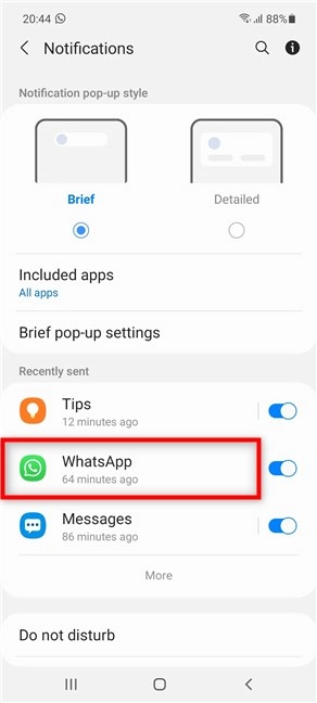 Tap on WhatsApp