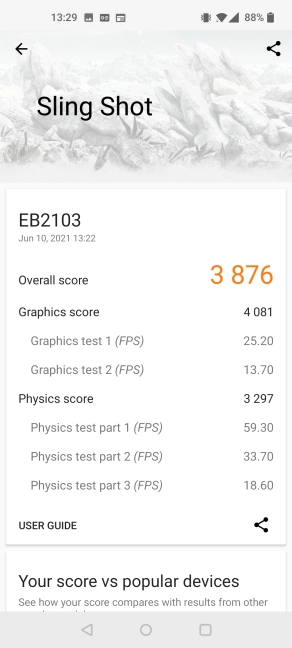 OnePlus Nord CE 5G - 3DMark score