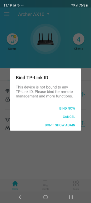 Bind your TP-Link ID to your device