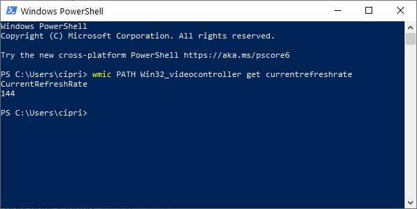 View the Refresh Rate in PowerShell