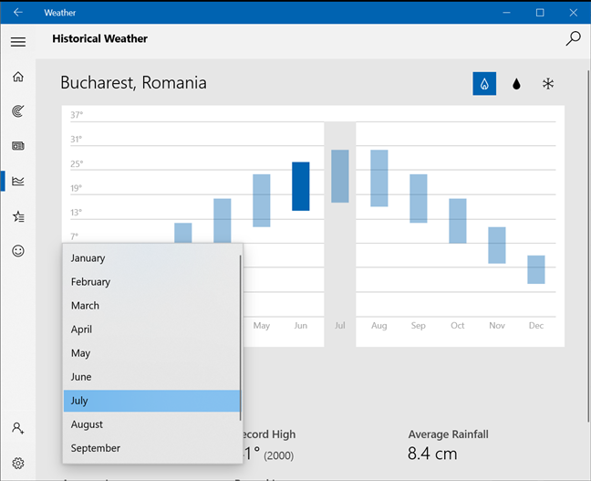 See historical data for another month