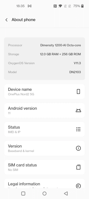Details about the OnePlus Nord2 5G