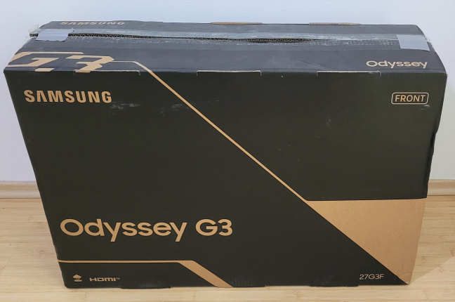 The packaging used for Samsung 27" G35TF Odyssey