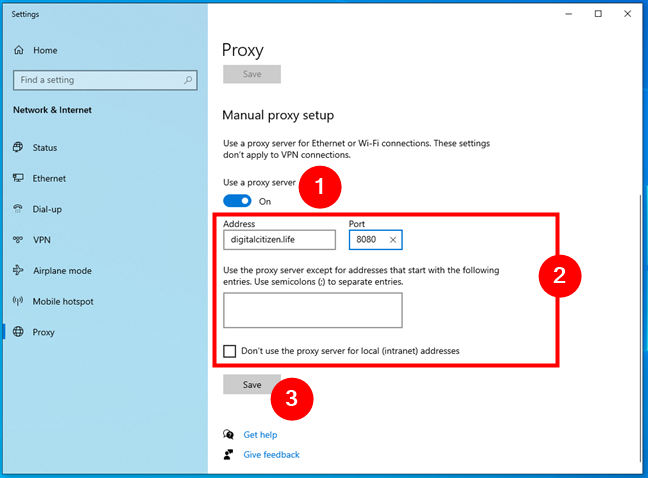 Chrome uses the proxy settings from Windows 10