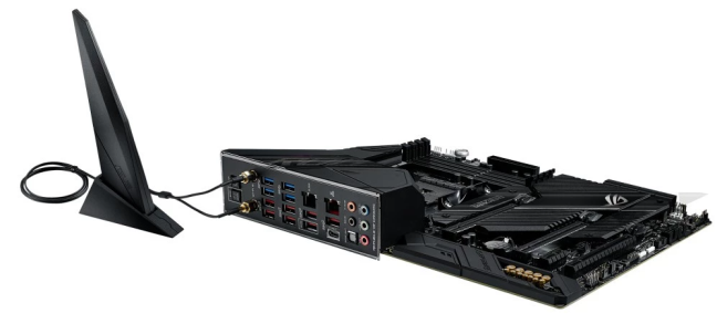 ASUS ROG Crosshair VIII Hero includes a chip and an antenna for Wi-Fi 6