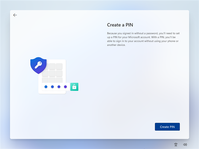 Create PIN for Windows 11