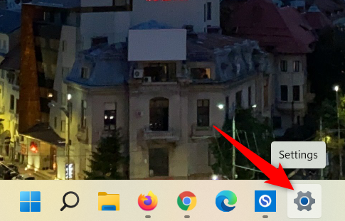 Press the Windows 11 Settings shortcut on your taskbar