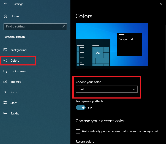 Enabling Dark Mode in Windows 10 will enable it in Chrome too
