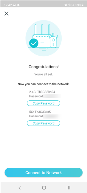 You are ready to connect to the TP-Link OneMesh network