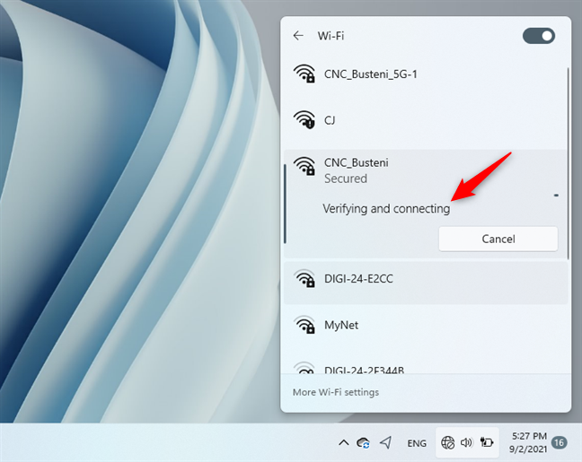 Verifying and connecting to Wi-Fi
