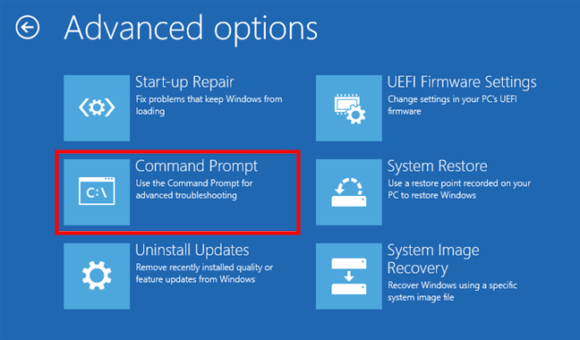 Starting the Command Prompt