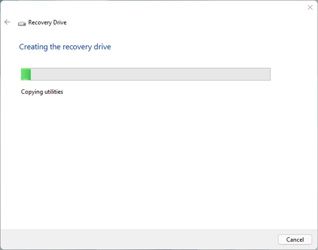 Creating a Windows 11 Recovery Drive