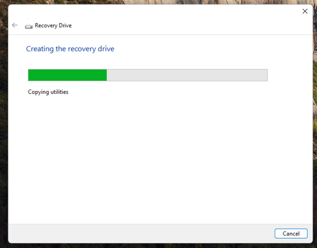Creating a Windows 11 Recovery Drive