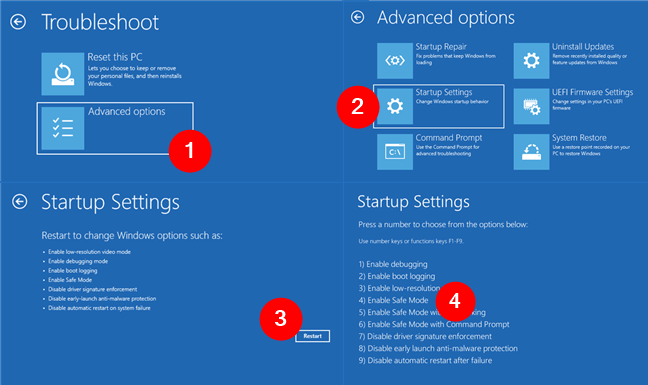 Start in Safe Mode using System Configuration (msconfig)