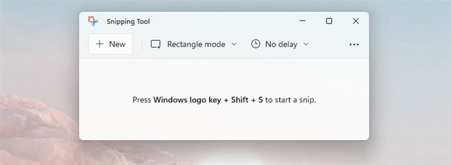 The Snipping Tool app