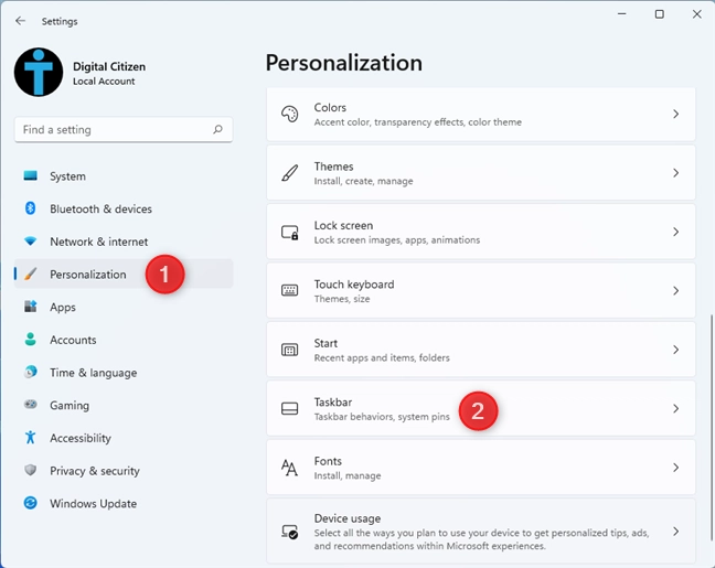 Go to Personalization -> Taskbar