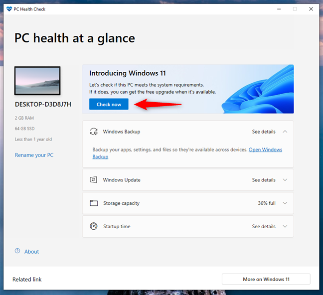 Check now if your PC meets Windows 11's system requirements