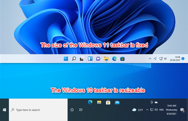 Windows 11’s taskbar can’t be resized