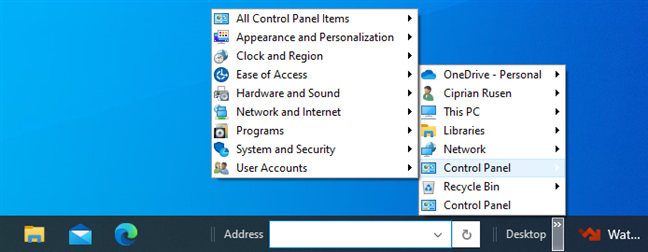 You can’t add quick launch toolbars to the Windows 11 taskbar