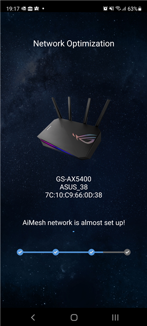 Wait for the ASUS router to be added to AiMesh