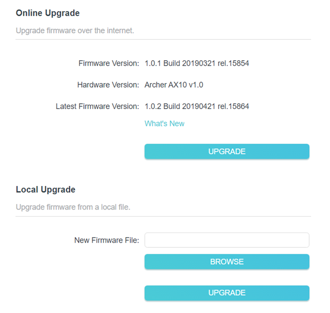 See details about the latest firmware version