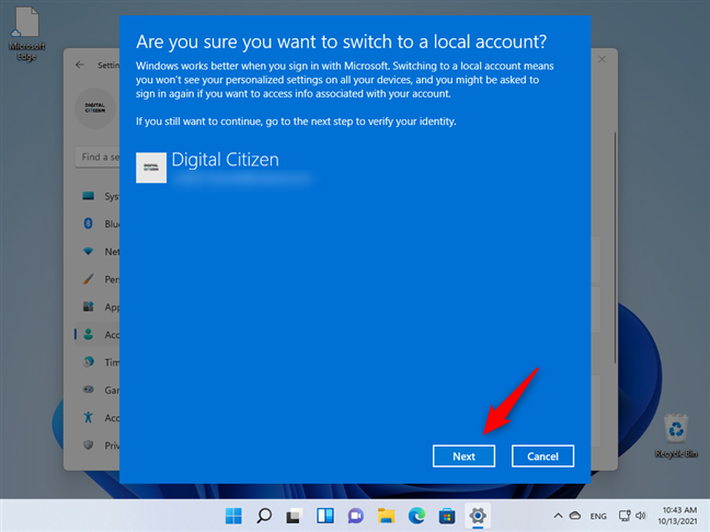 Check Account is Local Account or Microsoft Account in Windows 11