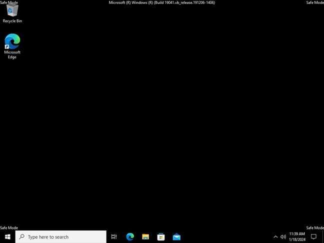 Safe Mode in Windows 10