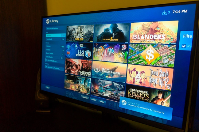 With Steam Link you can play games running on a remote computer