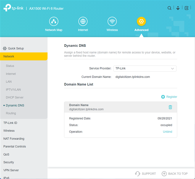 First configure Dynamic DNS on your TP-Link router