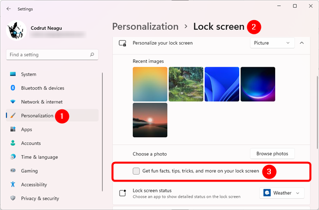 Block ads on Windows 11's lock screen