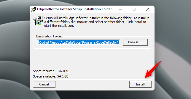 Installing EdgeDeflector on a Windows 11 PC