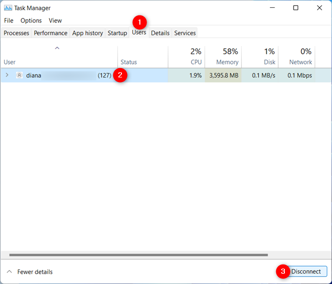 Use the Task Manager to lock Windows 11